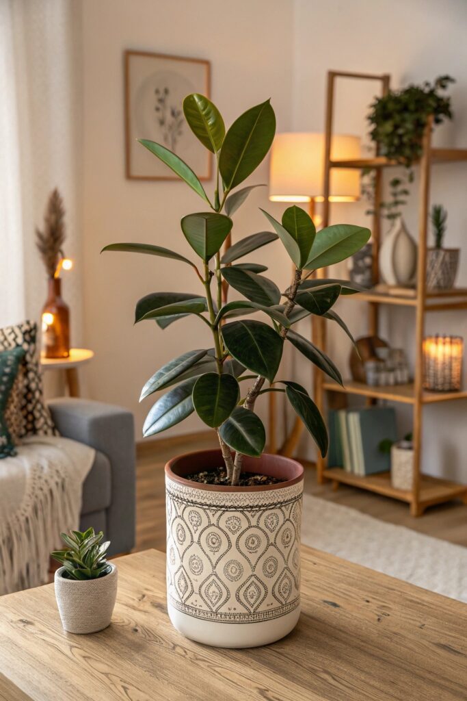 18 Incredible Plants You Can Grow in Your Apartment - 6. Rubber Plant (Ficus elastica)