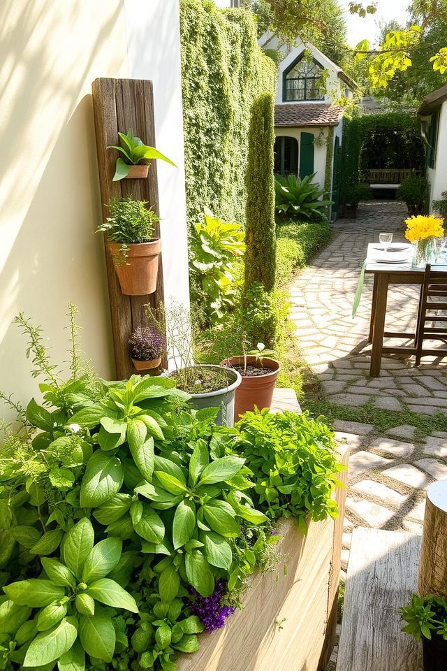 aromatic culinary herb garden