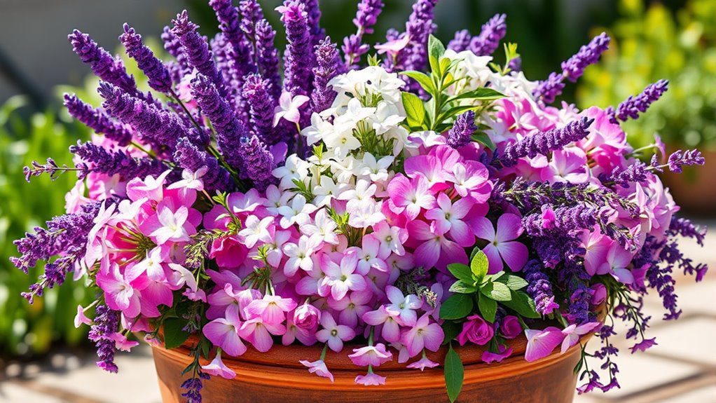 aromatic floral container gardening