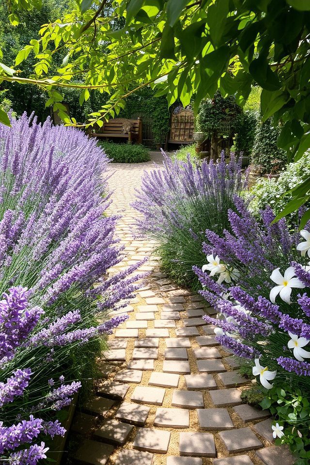 aromatic floral garden pathways