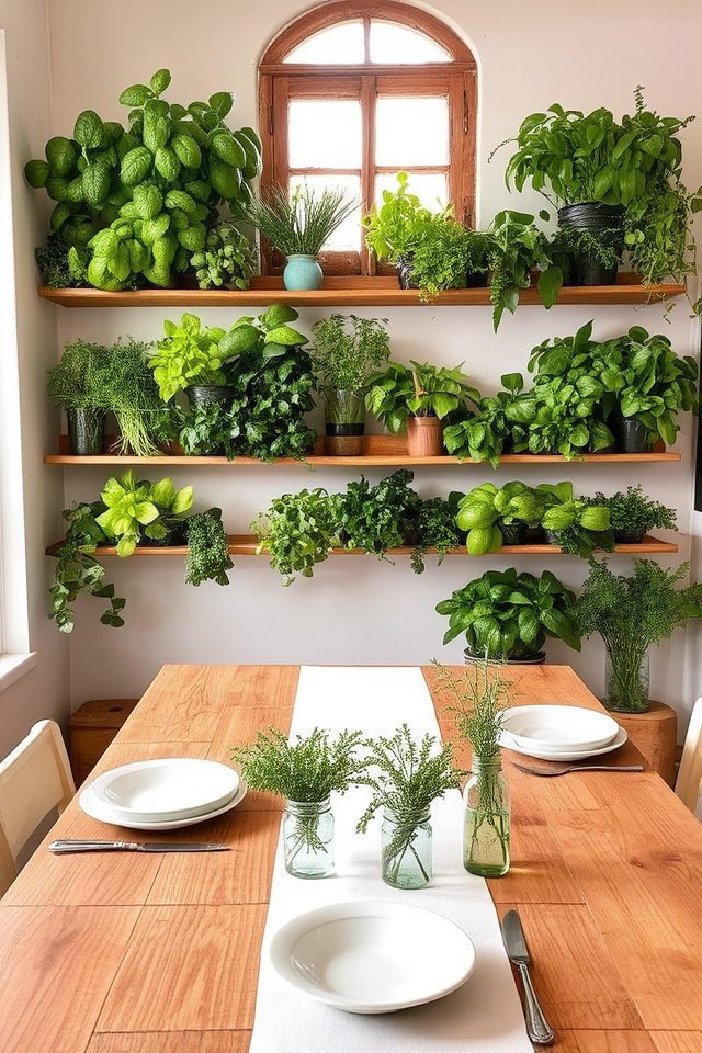 aromatic herb garden wall