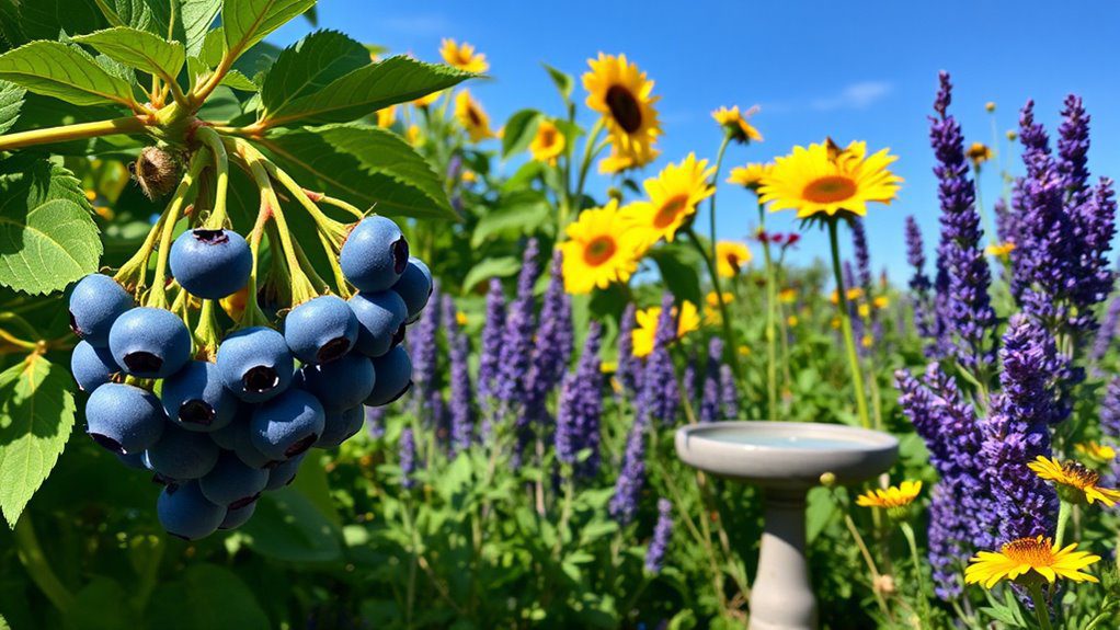 attracting pollinators for blueberries
