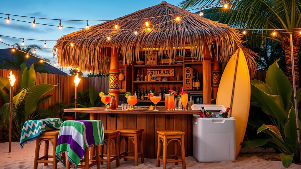 backyard tiki bar setup