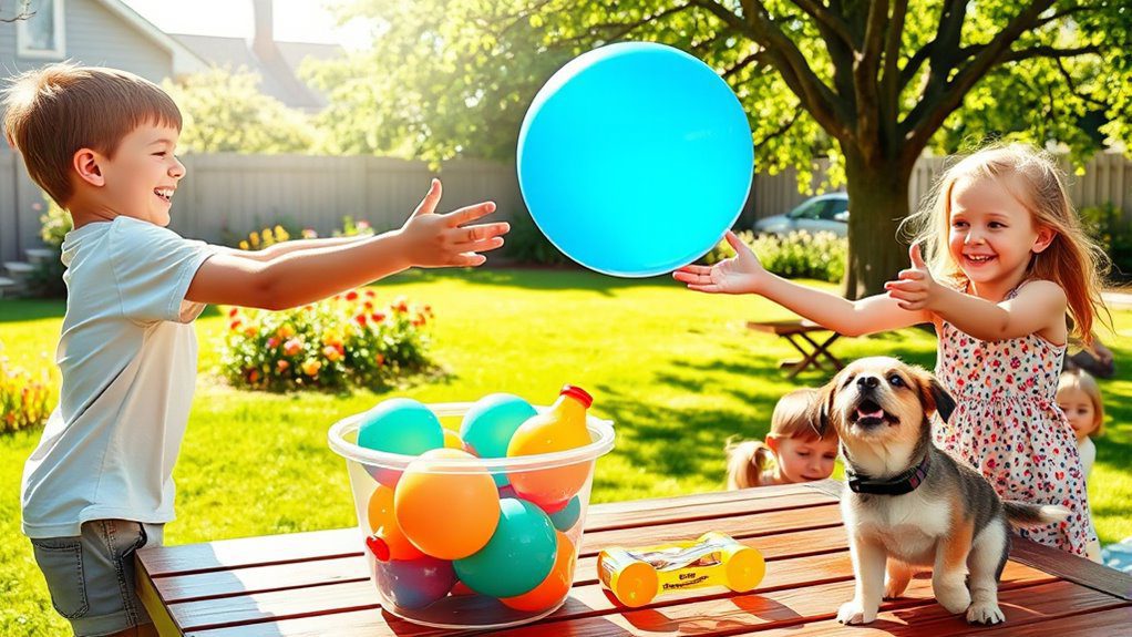 backyard water balloon fun