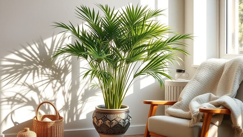 bamboo palm enhances indoor air