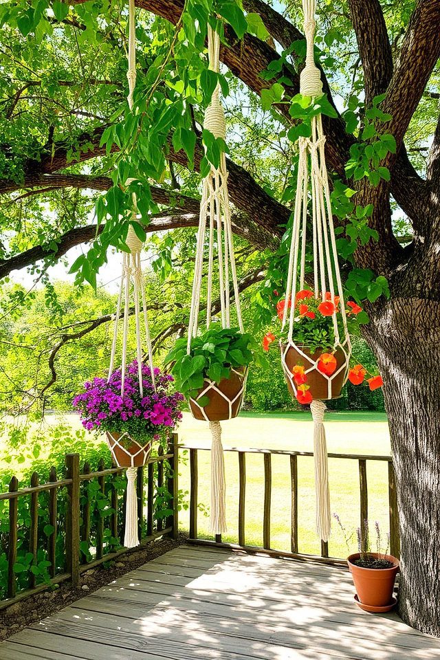 bohemian macram planter aesthetics