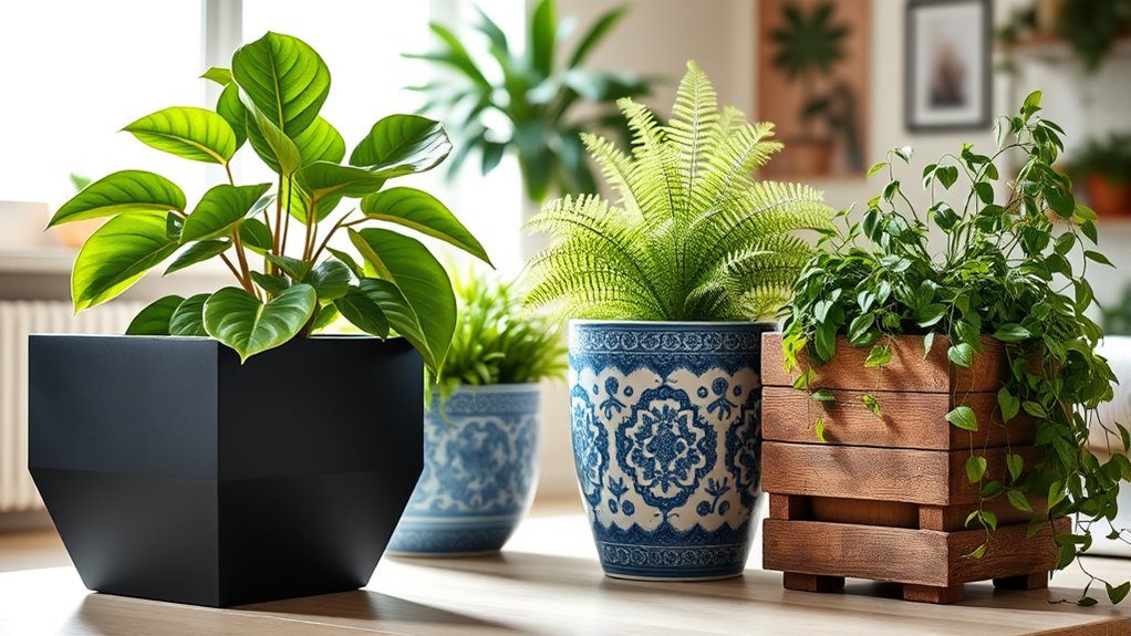 bold planters enhance spaces