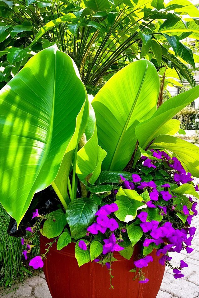 bold statement with foliage