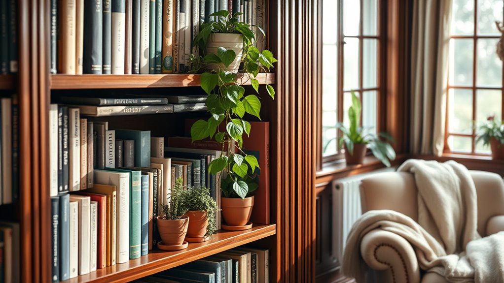 bookshelf greenery integration tips