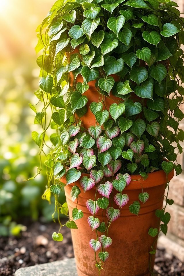 cascading vines in planters