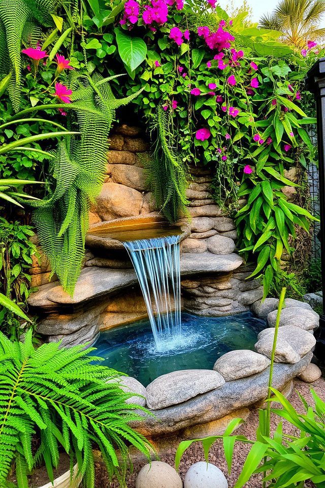 cascading water enhances tranquility