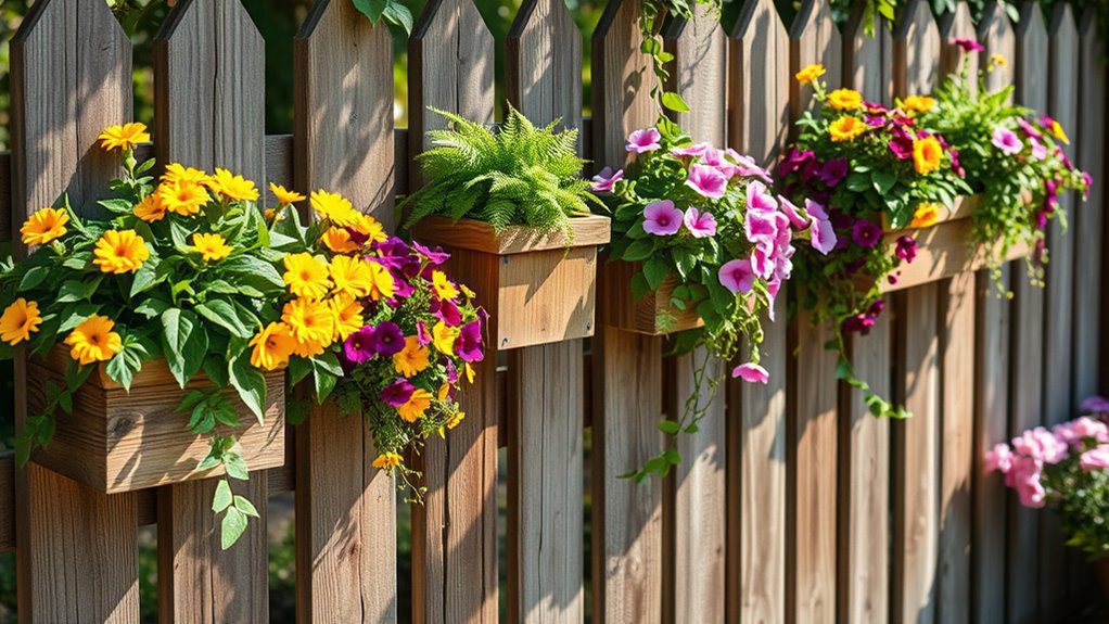 charming elevated wooden planters