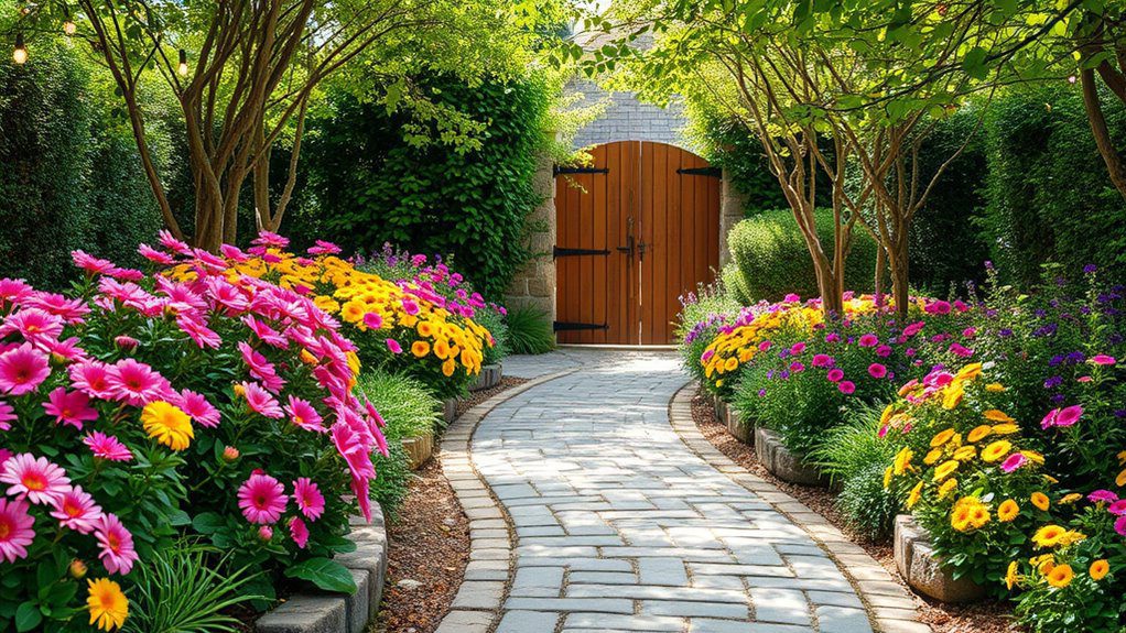 charming garden pathways design