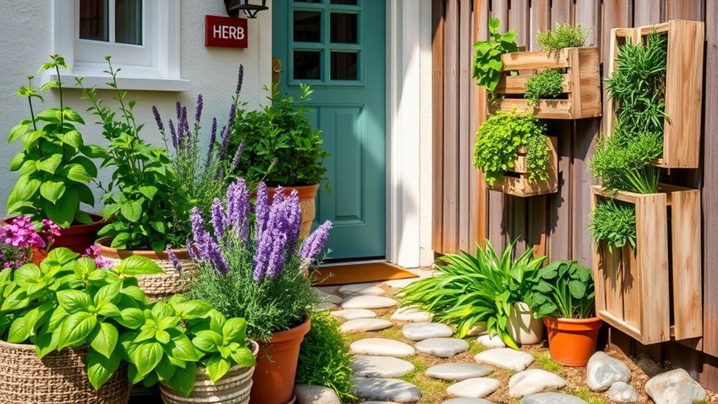 charming herb garden nook