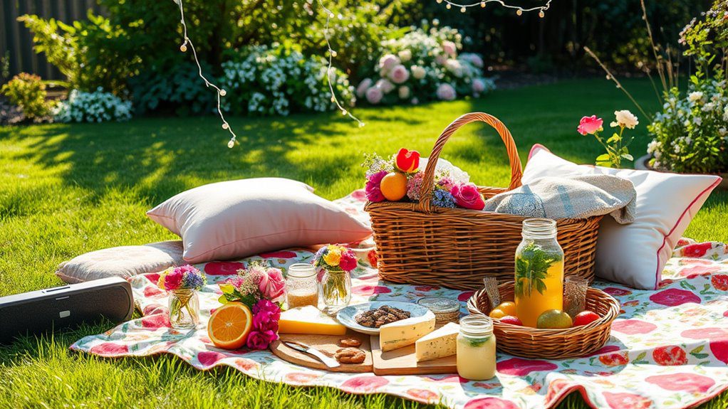 charming outdoor picnic setup