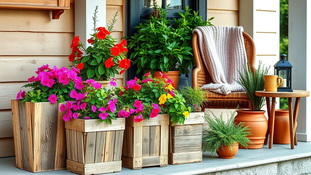 charming rustic planters appeal