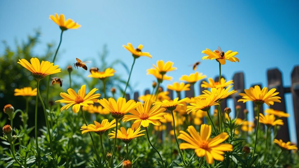 cheerful vibrant garden flowers