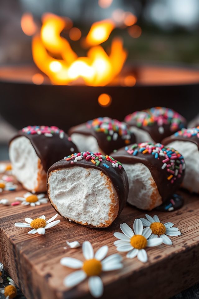 chocolate dipped marshmallow treats