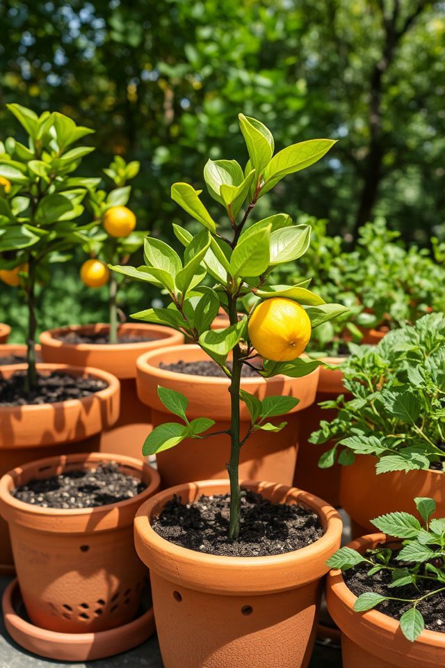 citrus tree container selection