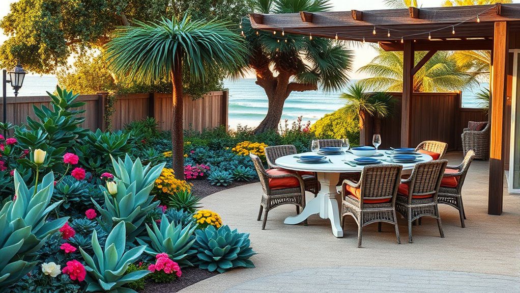 coastal inspired garden colors
