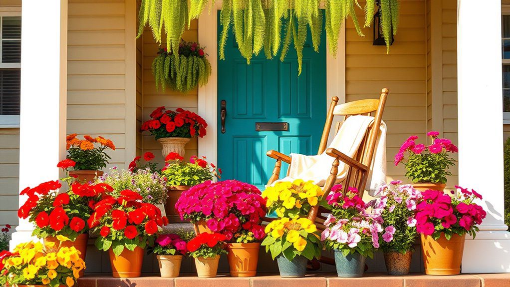 colorful annuals enhance curb appeal