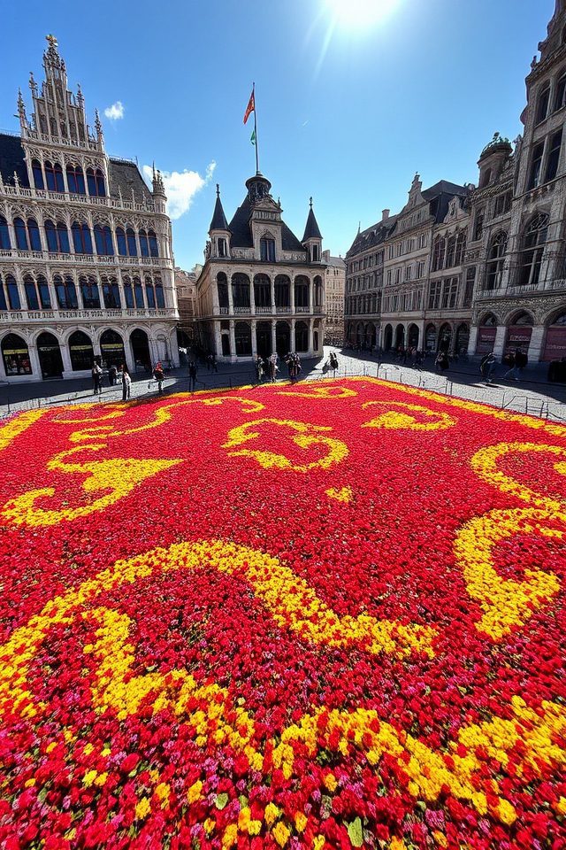 colorful begonia flower carpet