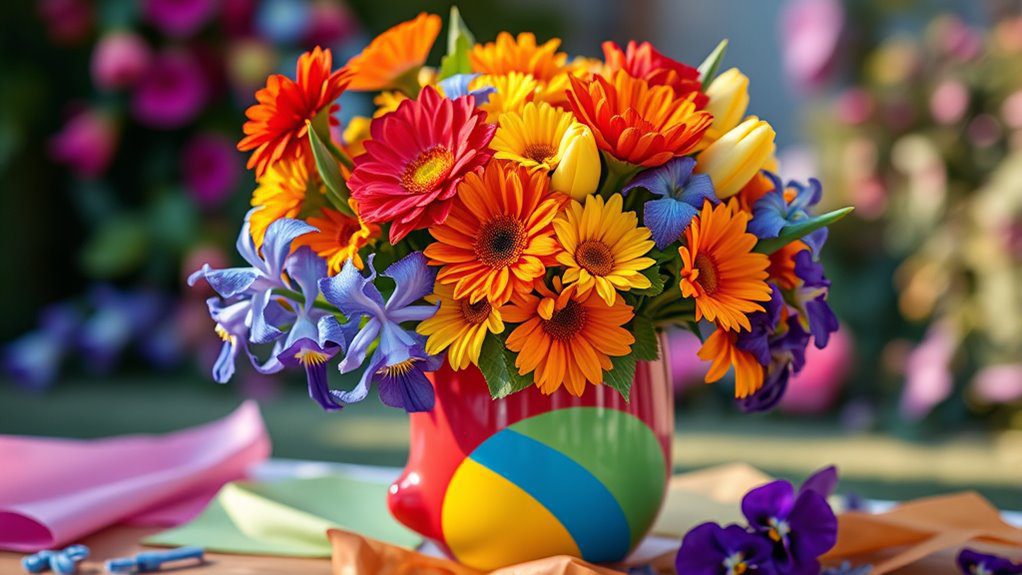colorful floral celebration ideas