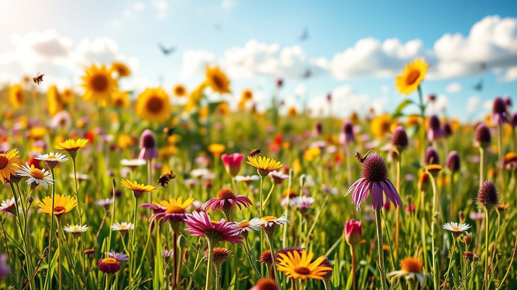 colorful native flower sanctuary