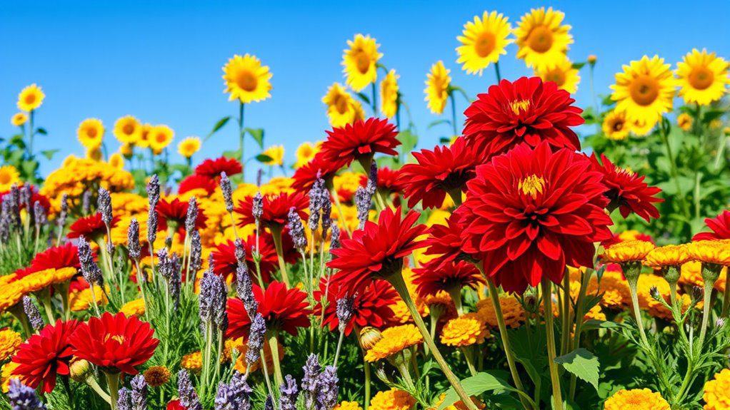 colorful seasonal flower arrangements