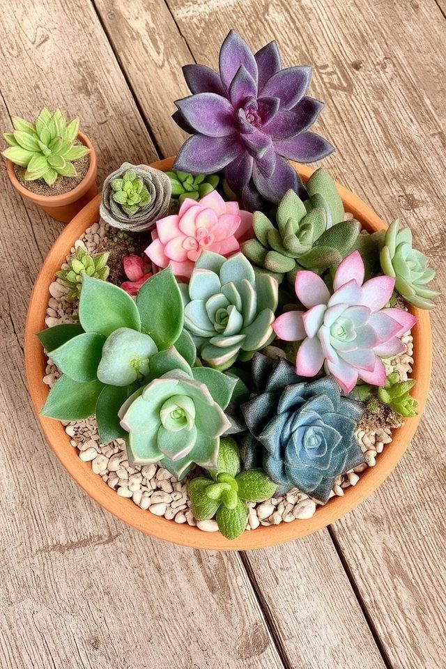 colorful succulent garden arrangements