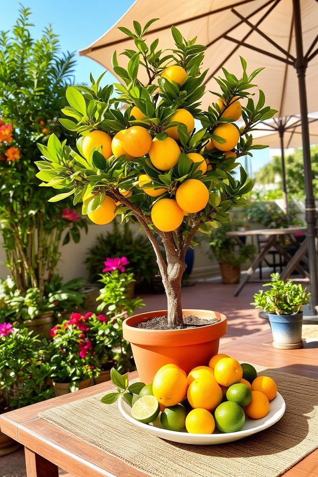 compact patio citrus gardening