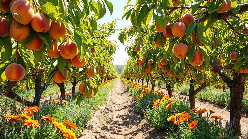 companion plants enhance peaches