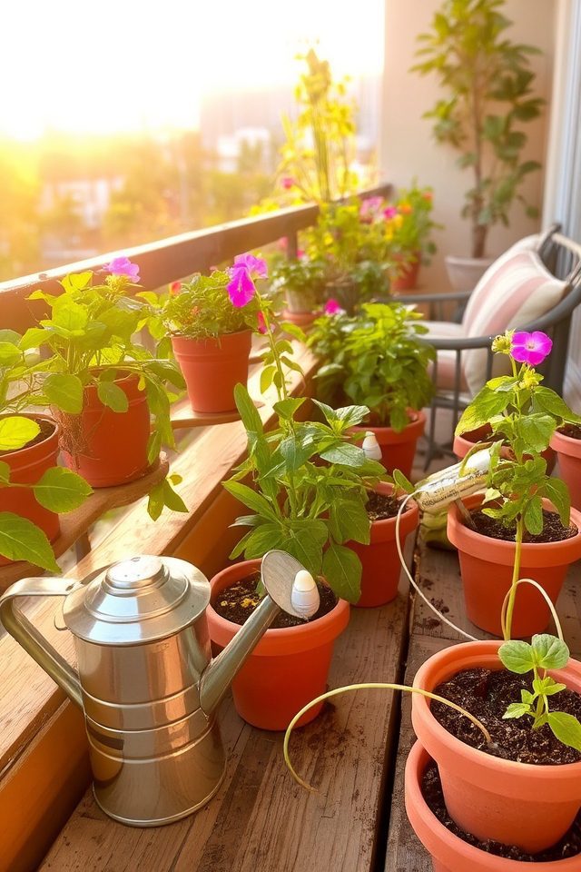 consistent urban garden watering