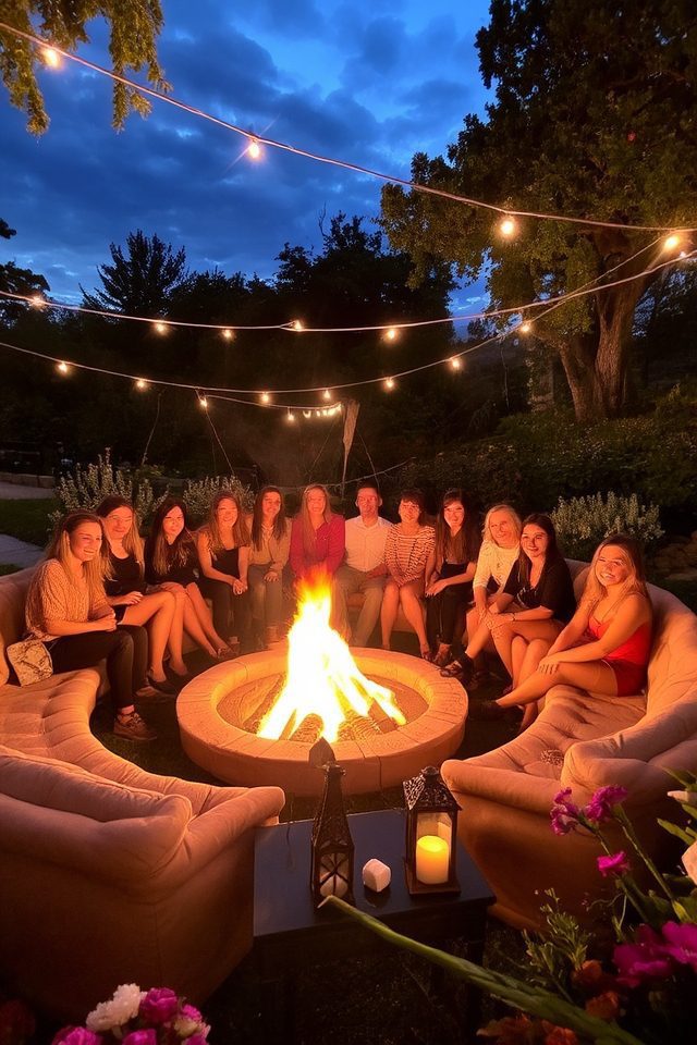 cozy fire pit atmosphere
