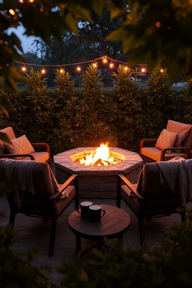 cozy fire pit relaxation