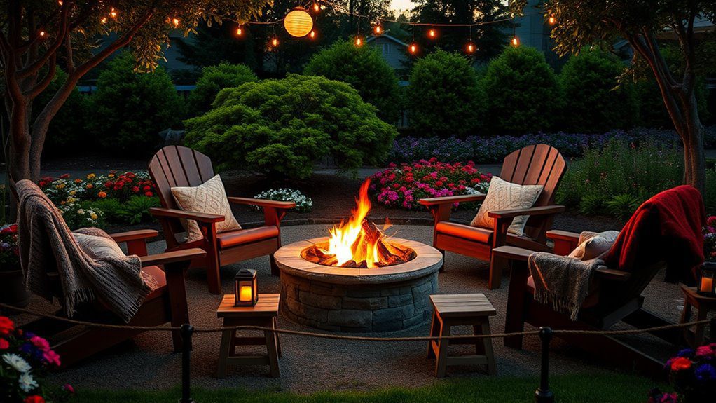 cozy fire pit retreat