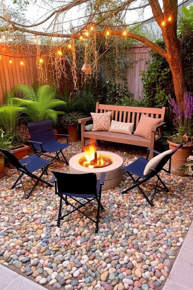 cozy fire pit retreat
