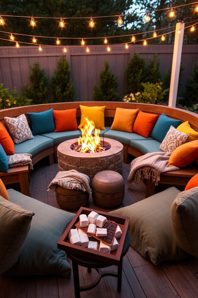 cozy fire pit seating
