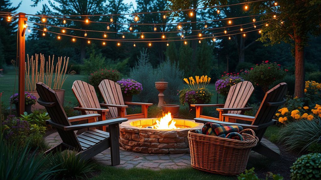 cozy outdoor fire pit
