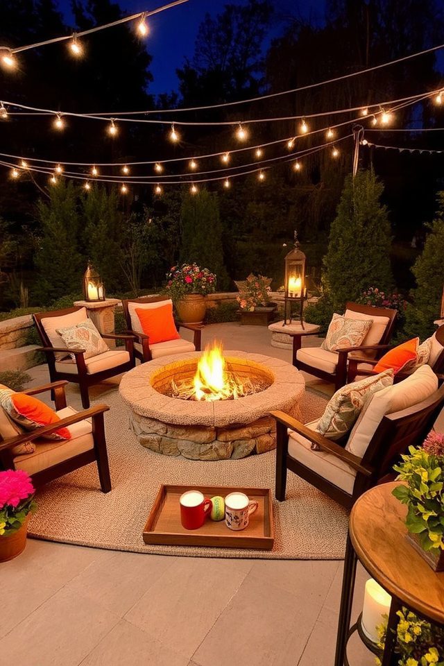 cozy outdoor fire pit