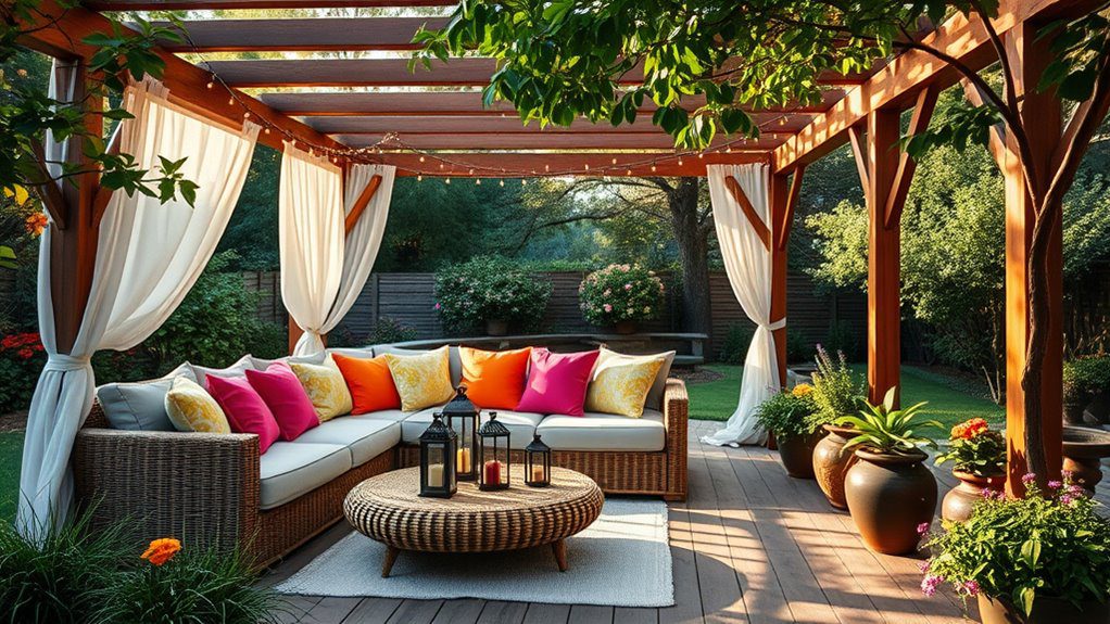 cozy outdoor lounge retreat