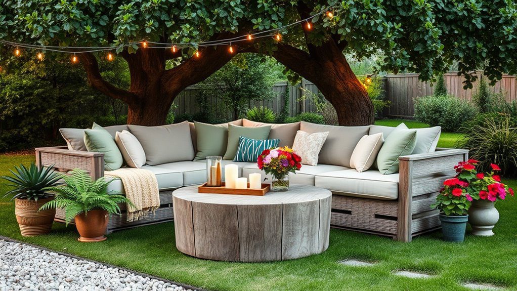 cozy outdoor relaxation space