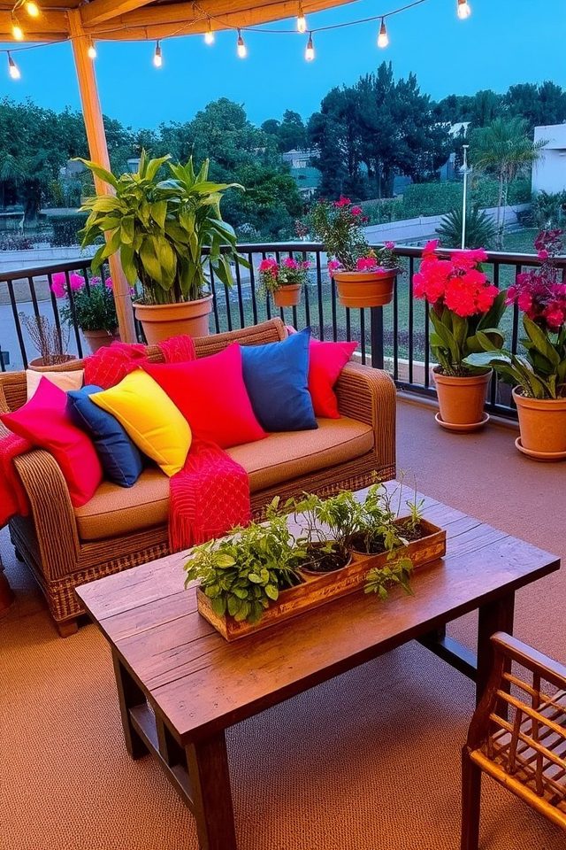 cozy outdoor seating area