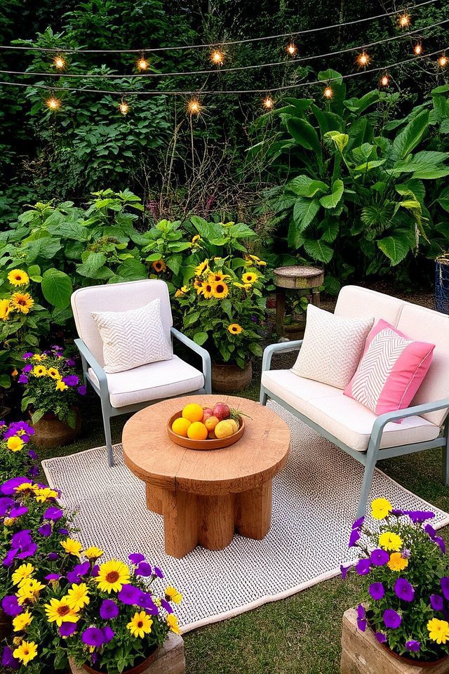 cozy outdoor seating transformation