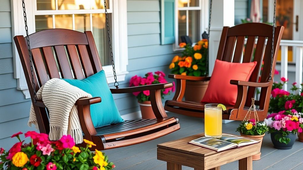cozy swinging chairs for relaxation