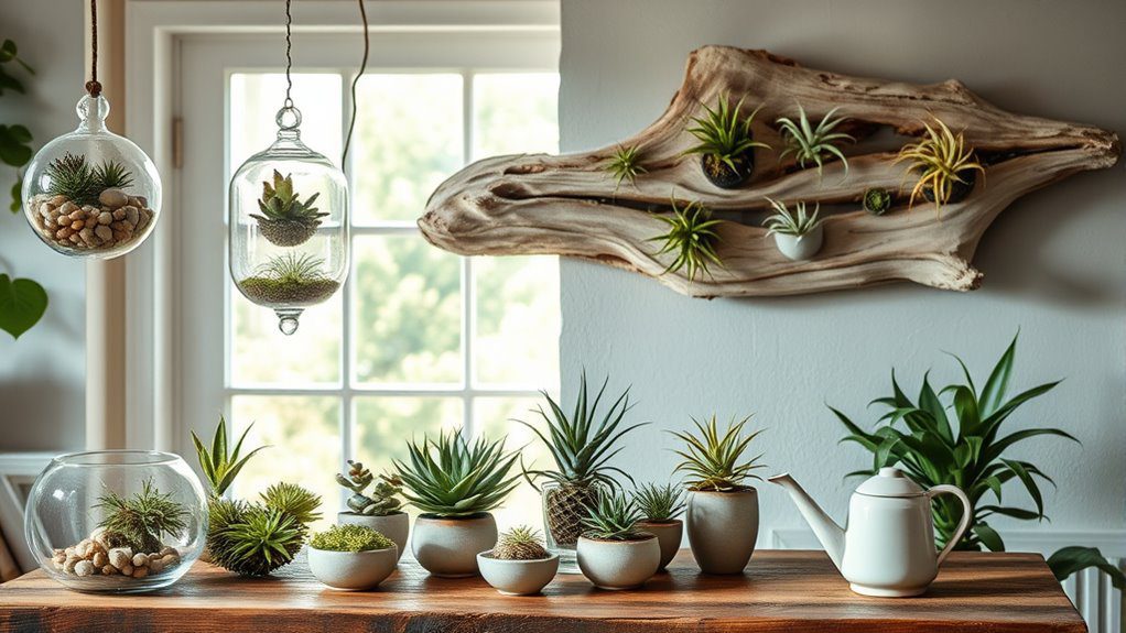 creative air plant display