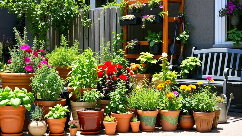 creative container garden installations