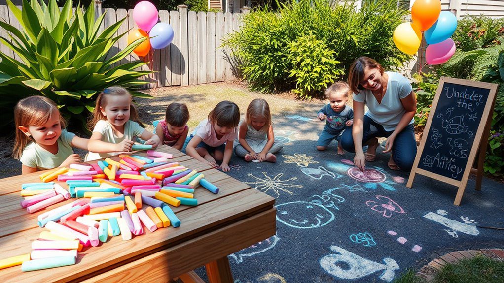 creative family chalk art