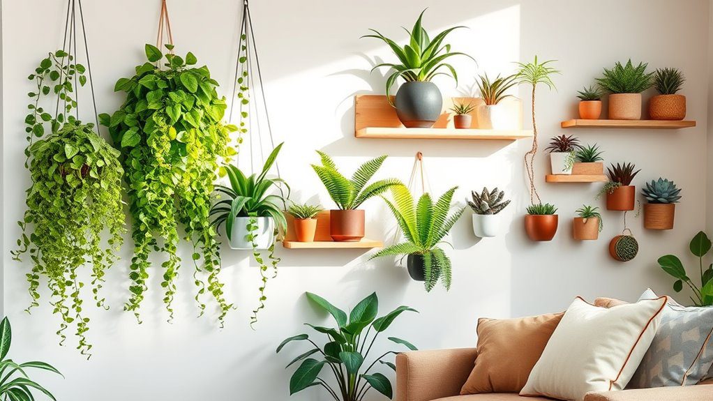 creative indoor plant display
