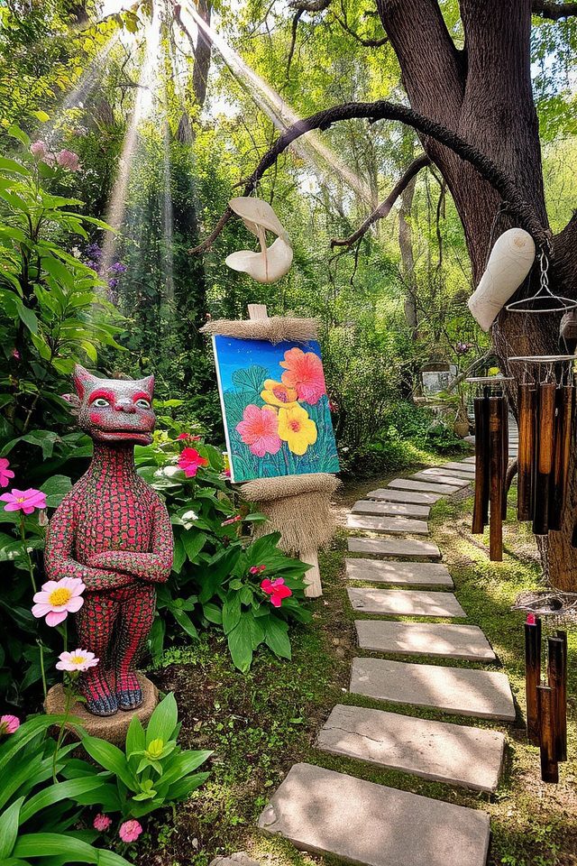 creative outdoor art display